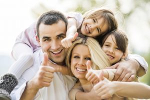 family happy about high-quality AC service